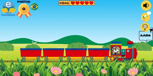 Imagem do jogo: Jogo Perguntas e Respostas - Trem do Saber - Cores em Espanhol. 