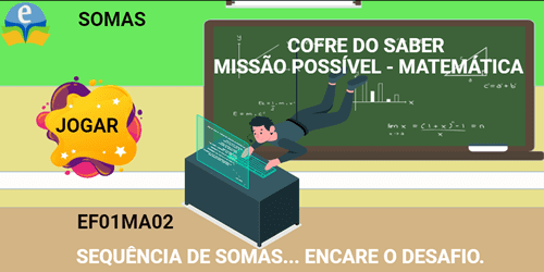 Cofre - Missão possível - SOMA Digite os resultados das somas: A, B, C, D.  (tudo junto, sem espaços). Depois de calcular o código secreto. Clique no COFRE para abrir ou EXPLODIR!!!  BOA SORTE!